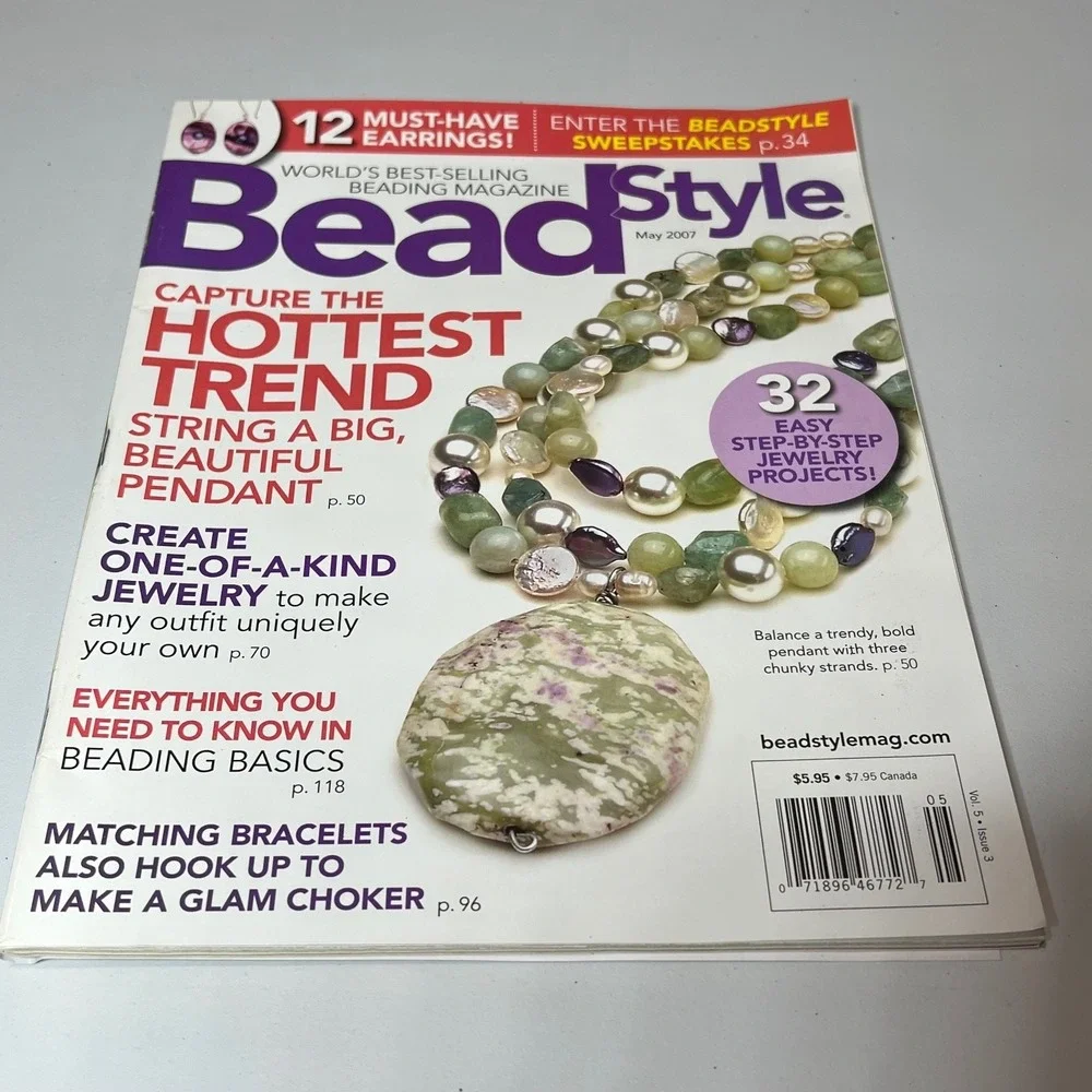 Beading Jewelry Craft Magazine Lot of 3 Bead Style Beadwork‎ Projects